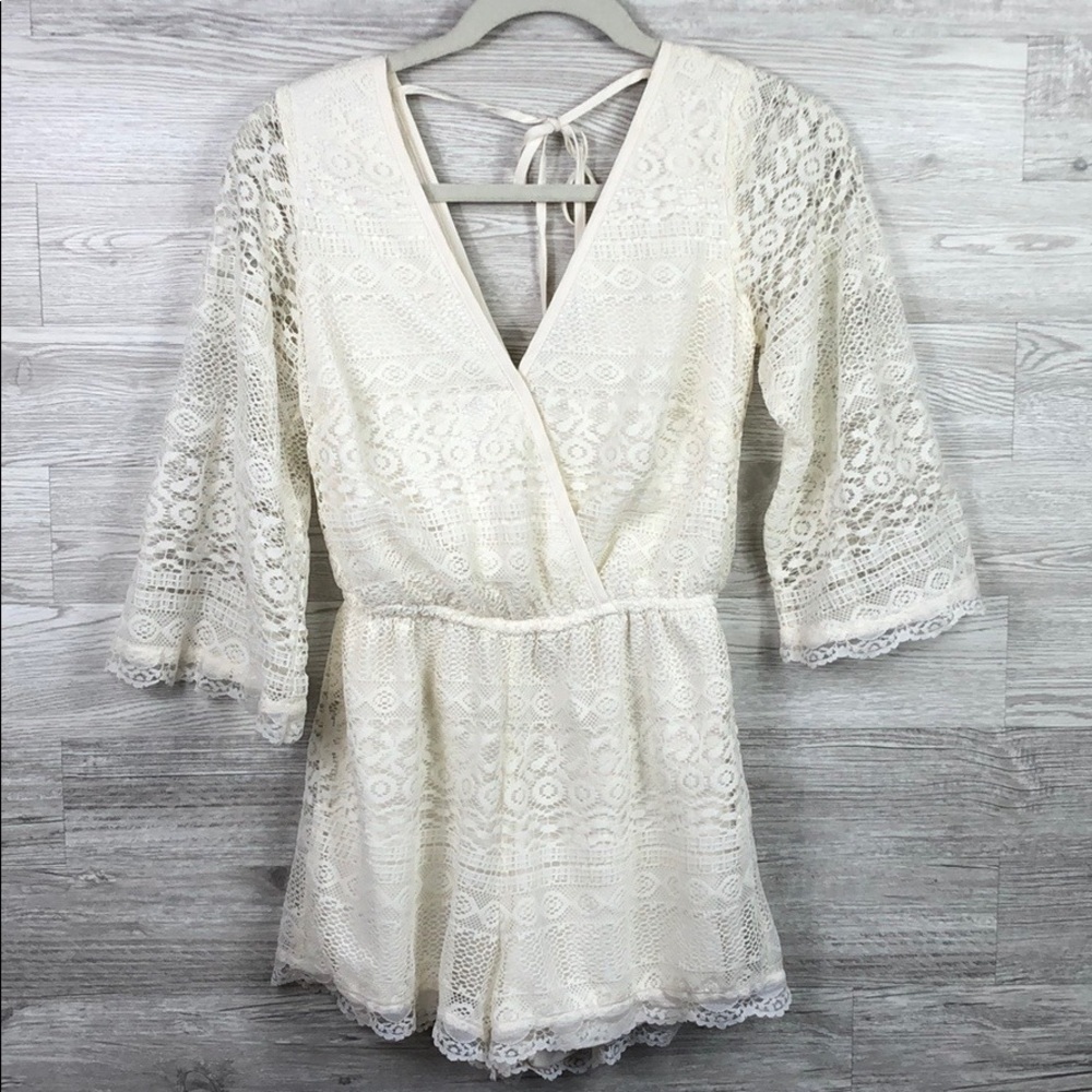 Romper Band of Gypsies Lace Shorts Brunch